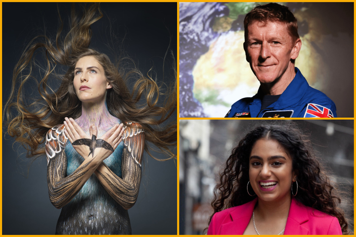 Collage (left to right) Hannah Bourne-Taylor, Tim Peake, Sophia Kaur Badhan by Paul Stringer
